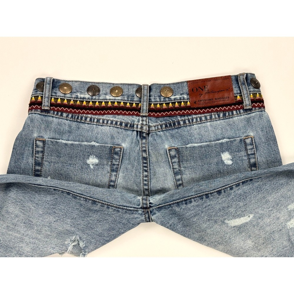Oneteaspoon Awesome Baggies Jeans‎ Women 26 Flaw* Embellished Distressed Cotton - Picture 6 of 16